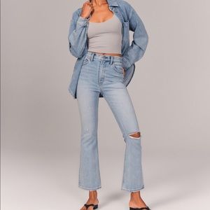 Abercrombie Ultra High Rise Kick Flare Jeans